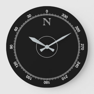 Reloj de pared de la Novedad de la brújula de Azim