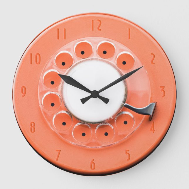 Reloj de pared de la novedad del dial rotatorio (Anverso)
