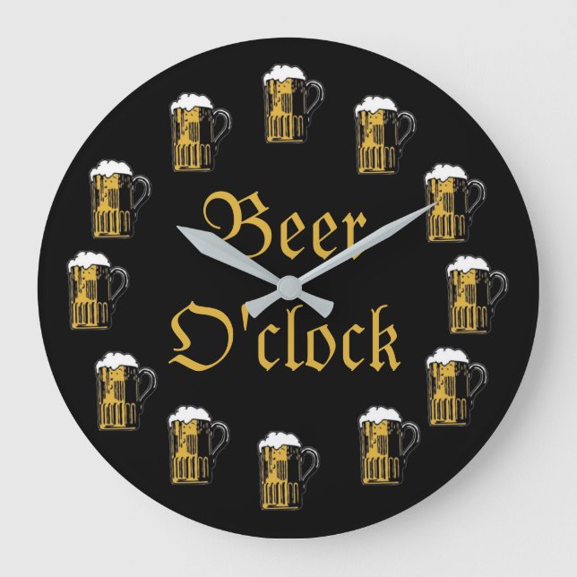 Reloj de pared de la O-clock de la cerveza (Anverso)