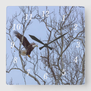 Reloj de pared de la parrilla de entrega de pescad