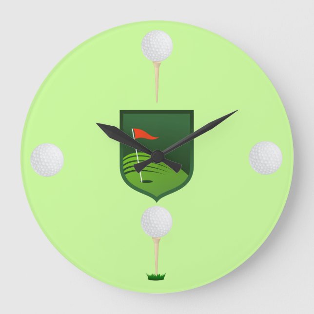 Reloj de pared de la pelota de golf (Anverso)