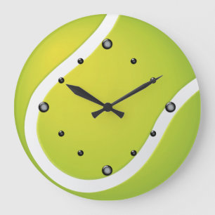 Reloj de pared de la pelota de tenis