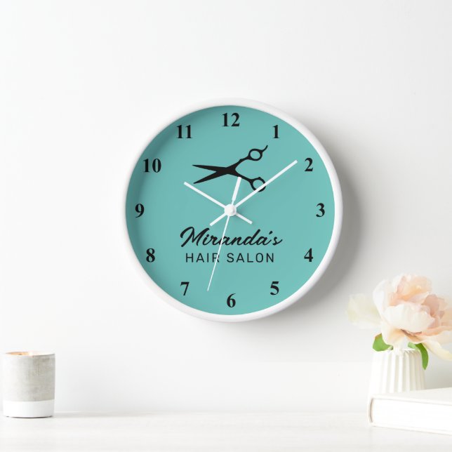 Reloj de pared de la peluquería del personalizado  (Hogar)