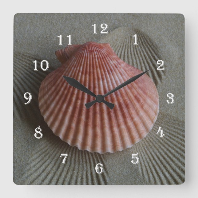 Reloj de pared de la playa de Seashell (Anverso)
