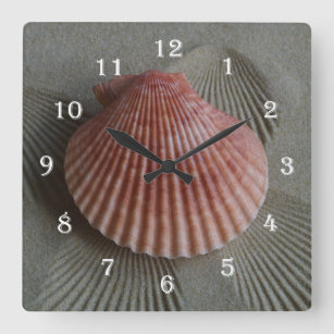 Reloj de pared de la playa de Seashell