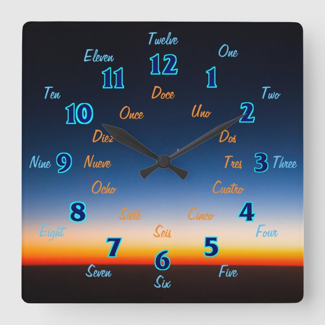 Reloj de pared de la Plaza de Inglés Español (Anverso)