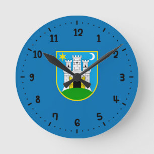 Reloj de pared de la plaza de la bandera de Zagreb