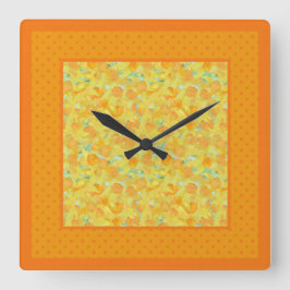 Reloj de pared de la plaza de la moda, daffodils y