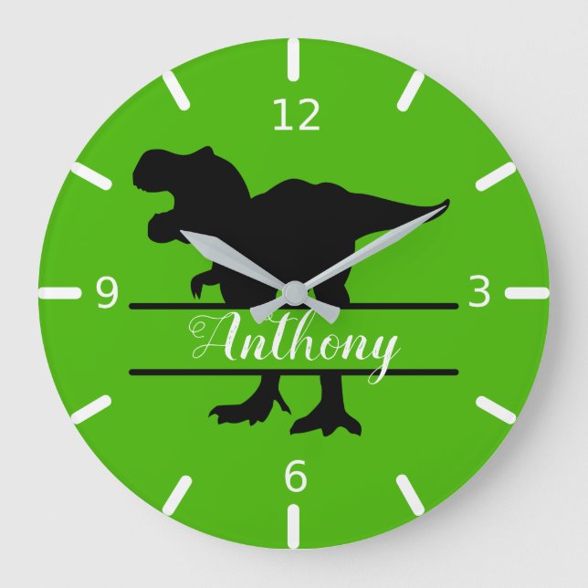 Reloj de pared de la plaza de los dinosaurios pers (Anverso)