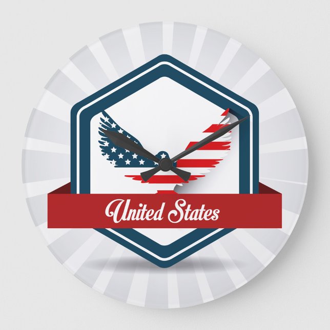 Reloj de pared de la Plaza de los Estados Unidos ("Star stripes design")