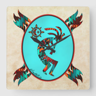 Reloj de pared de la plaza Kokopelli del suroeste
