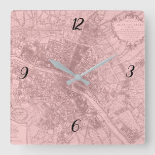 Reloj de pared de la plaza Rosa de París
