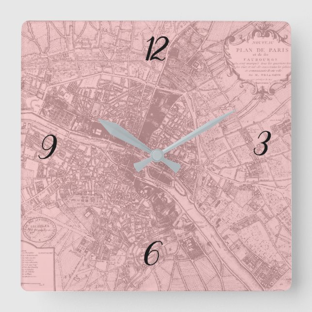 Reloj de pared de la plaza Rosa de París (Anverso)