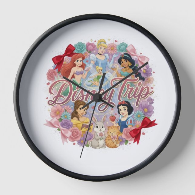 Reloj de pared de la Princesa Disney   decoración  (Anverso)