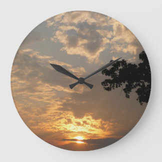 Reloj de pared de la puesta del sol