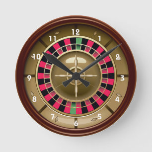 Reloj de pared de la rueda de ruleta