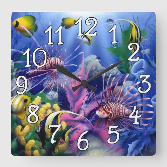 Reloj de pared de la sala de estar de Sealife de (Anverso)