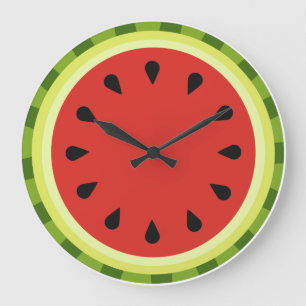 Reloj de pared de la sandía roja