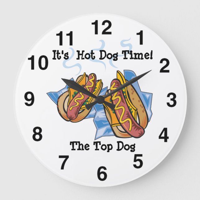 Reloj de pared de la tienda de perros calientes (Anverso)