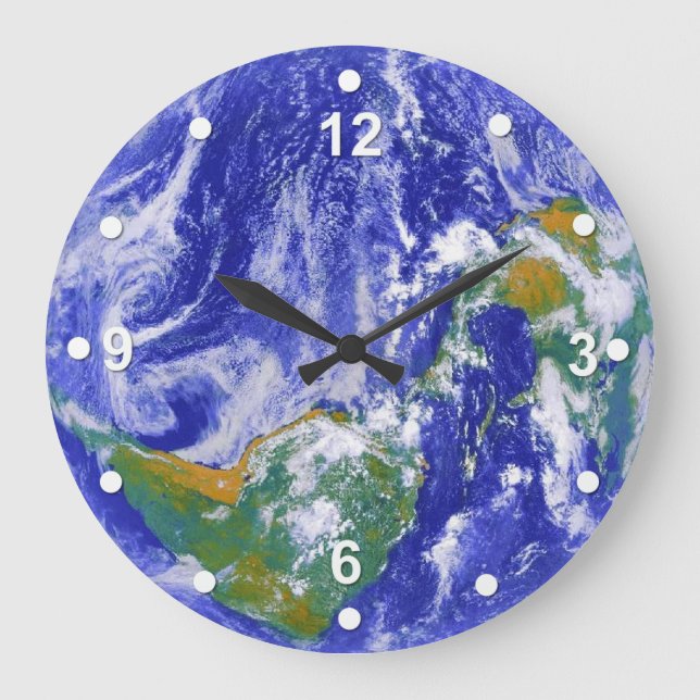 Reloj de pared de la tierra del planeta (Anverso)