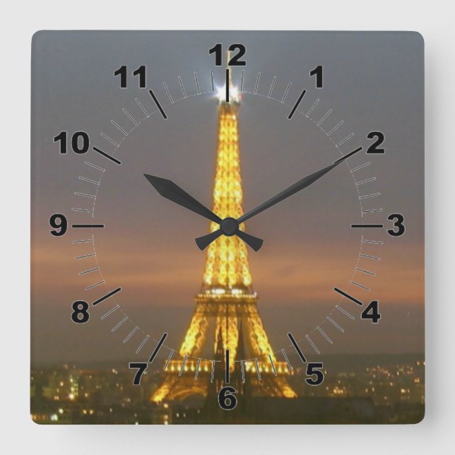 Reloj de pared de la Torre Eiffel (Anverso)