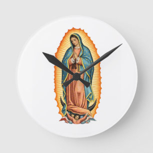 Reloj de pared de la Virgen Bendita de Guadalupe