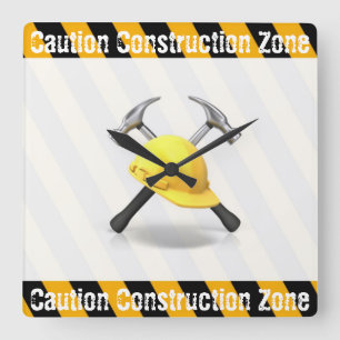 Reloj de pared de la zona de construcción