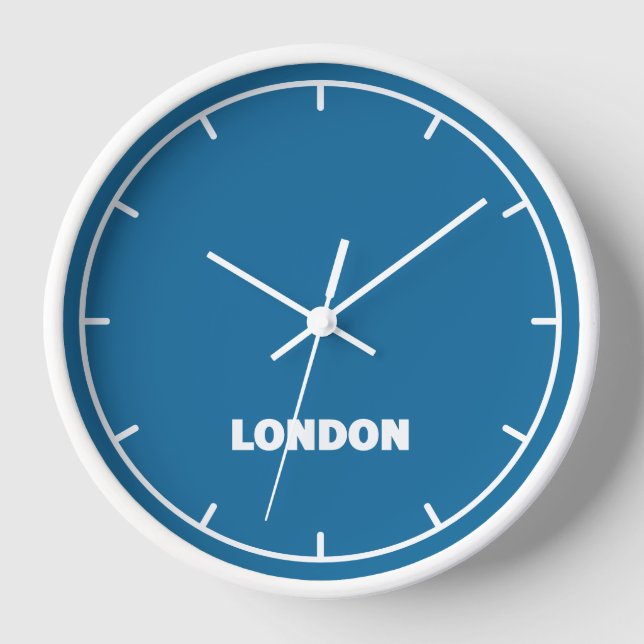 Reloj de pared de la zona horaria de Londres (Anverso)