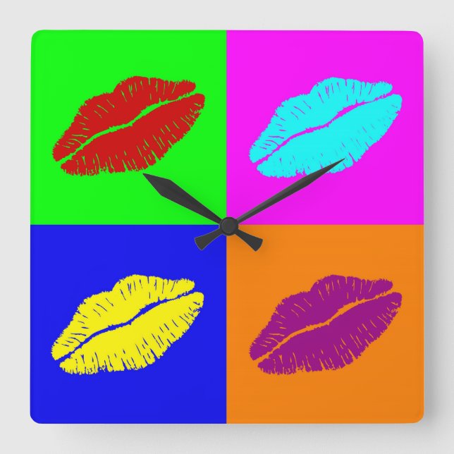 reloj de pared de labios (Anverso)