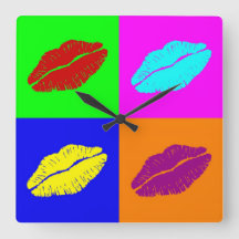 reloj de pared de labios