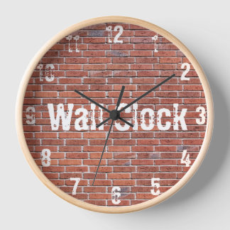 Reloj de pared de ladrillo