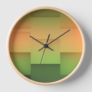 Reloj de pared de ladrillo gradiente colorido