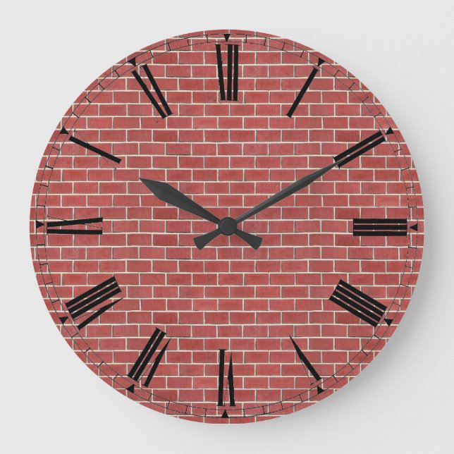 Reloj de pared de ladrillo rojo (Anverso)