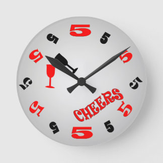 Reloj de pared de las alegrías de 5 en punto