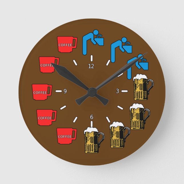 Reloj de pared de las bebidas de la cerveza del (Anverso)