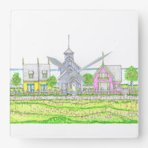 Reloj de pared de las casas de playa