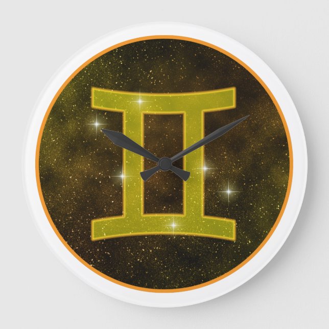 Reloj de pared de las estrellas de los géminis (Anverso)