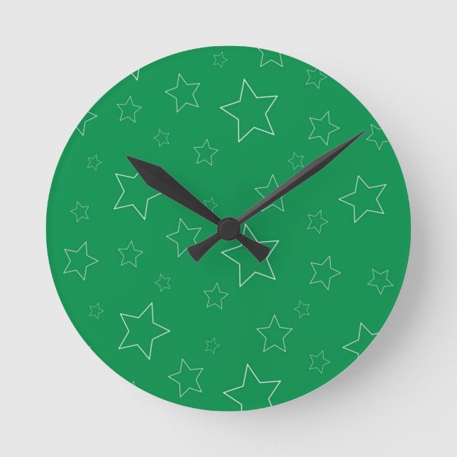 Reloj de pared de las estrellas verdes (Anverso)