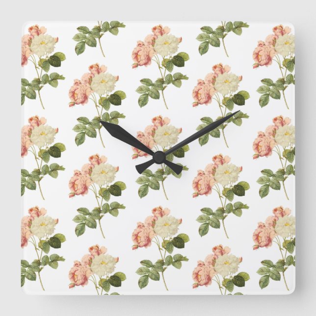 Reloj de pared de las flores de época 2 (Anverso)