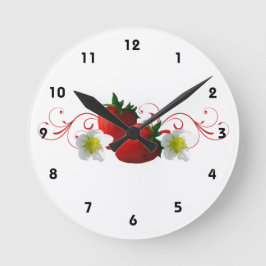 Reloj de pared de las fresas