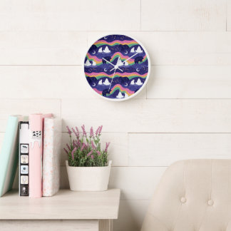 Reloj de pared de las luces del norte