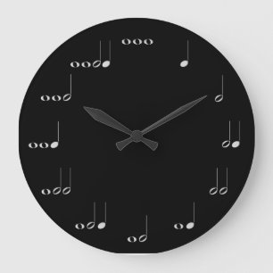 Reloj de pared de las notas musicales