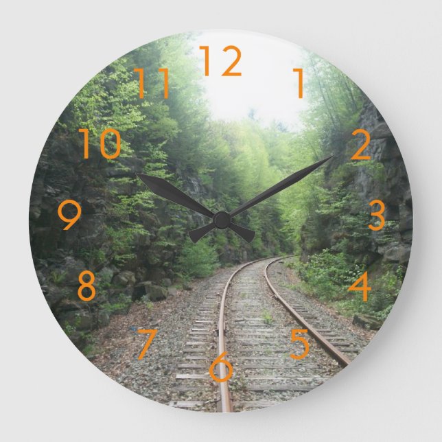 Reloj de pared de las pistas de ferrocarril (Anverso)