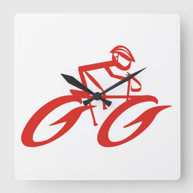 Reloj de pared de las ruedas calientes rojas (Anverso)