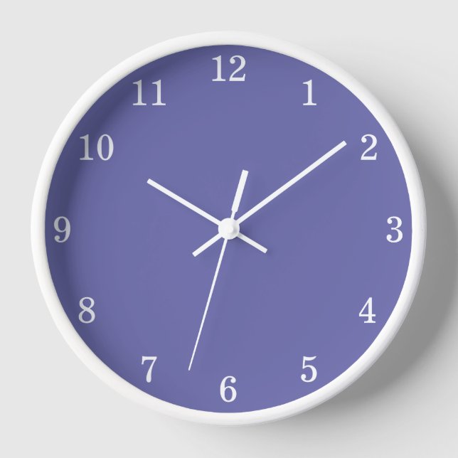 Reloj de pared de lavanda Minimalista elegante (Anverso)