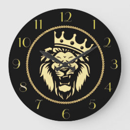 Reloj de pared de león del rey