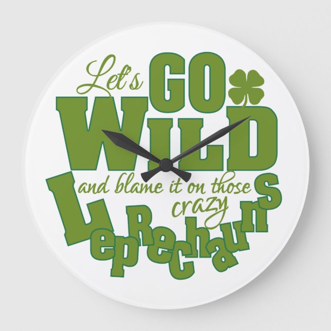Reloj de pared de Leprechaun (Anverso)