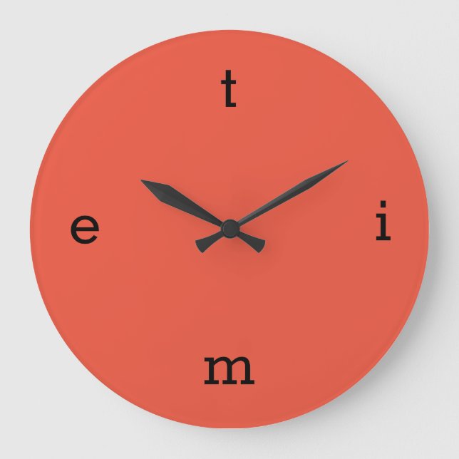 Reloj de pared de letras de TIME Square (Anverso)