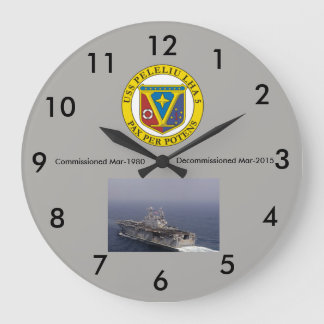 Reloj de pared de LHA-5 USS Peleliu