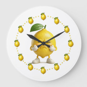 Reloj de pared de limón agrio divertido Kit de l